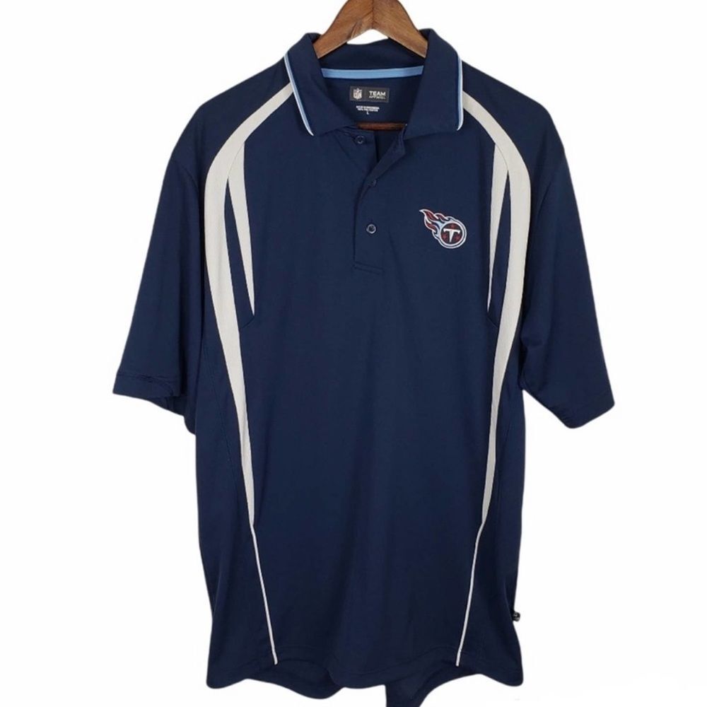 Team Apparel Tennessee Titans Polo Shirt Blue Size Large